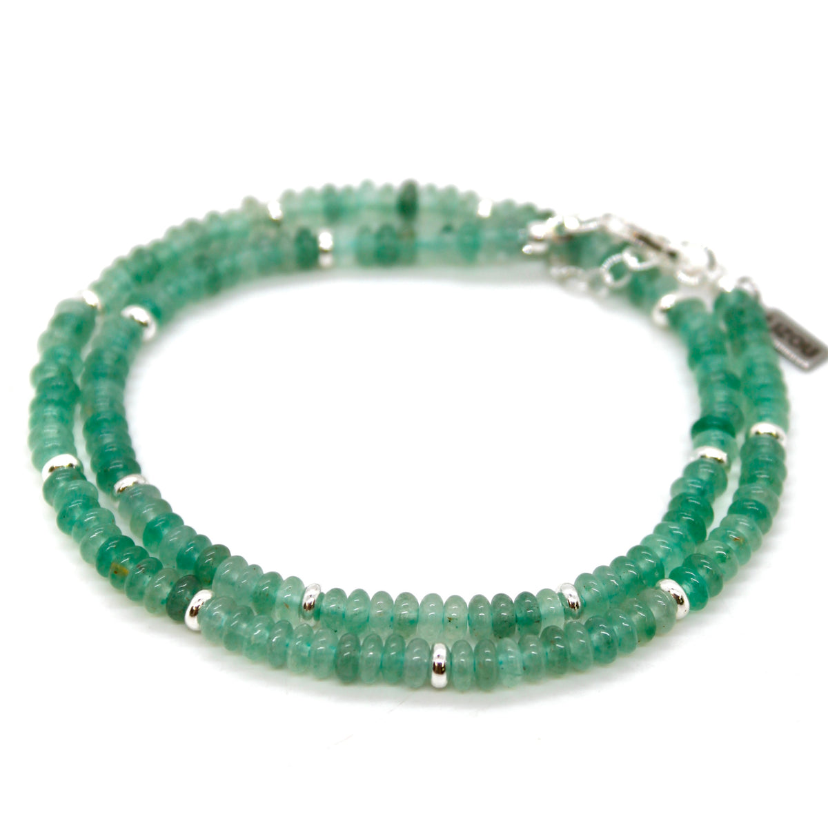 Green Aventurine + Silver Necklace - NC-519S