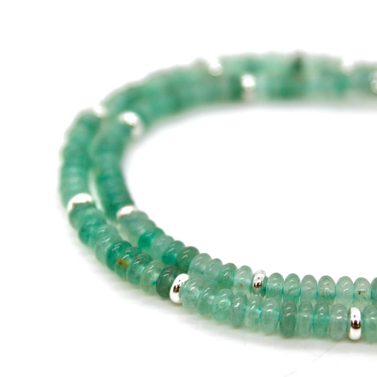 Green Aventurine + Silver Necklace - NC-519S