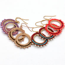 Load image into Gallery viewer, Disc Seed Bead Earrings - Seeds Collection- E8-027
