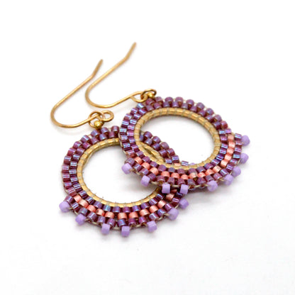 Disc Seed Bead Earrings - Seeds Collection- E8-027