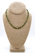 Load image into Gallery viewer, Olive Jade + Silver Necklace - NC-520S
