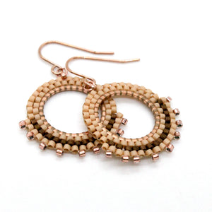 Disc Seed Bead Earrings - Seeds Collection- E8-027