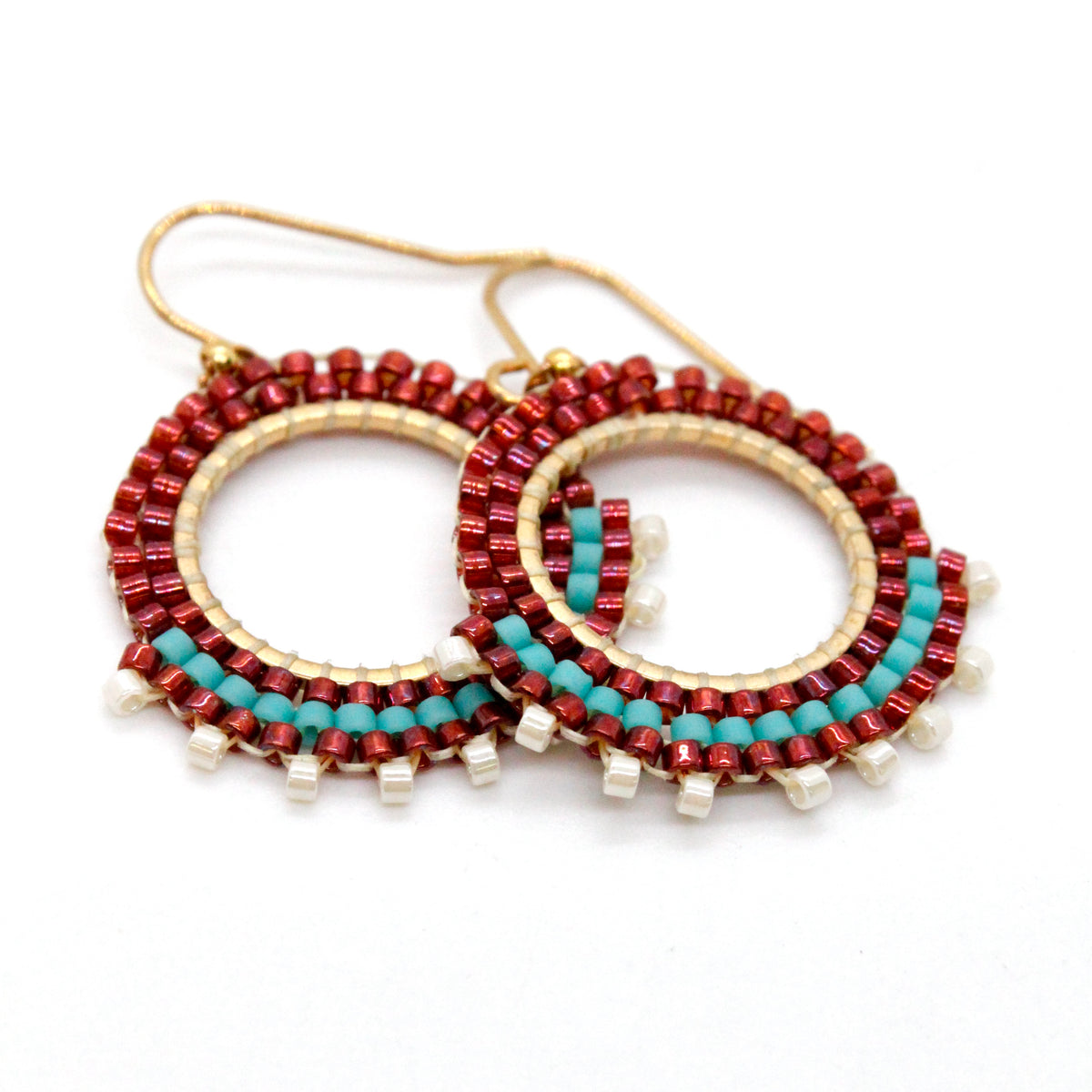 Disc Seed Bead Earrings - Seeds Collection- E8-027