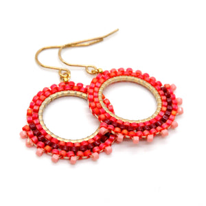 Disc Seed Bead Earrings - Seeds Collection- E8-027