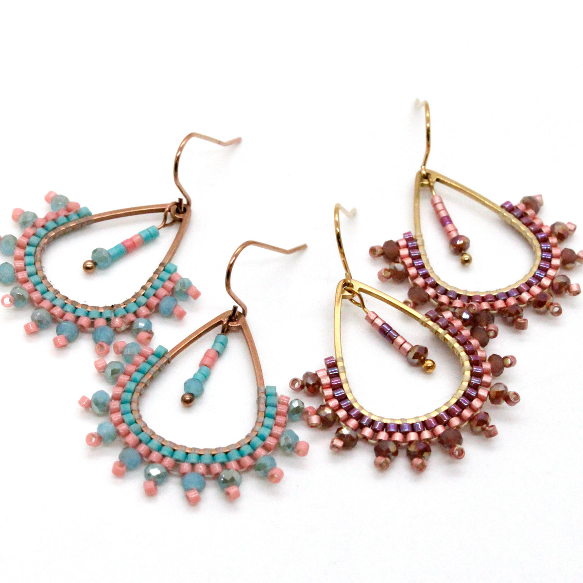 Seed Bead Drop Dangle Earring - Seeds Collection- E8-028