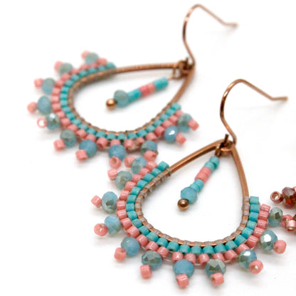 Seed Bead Drop Dangle Earring - Seeds Collection- E8-028