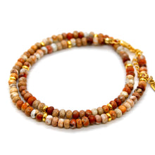 Load image into Gallery viewer, Ivory Jasper + Gold Necklace - NC-521G
