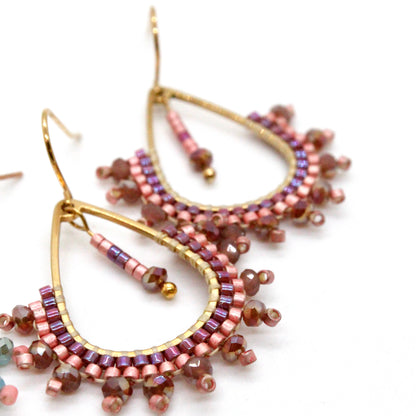 Seed Bead Drop Dangle Earring - Seeds Collection- E8-028