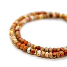 Load image into Gallery viewer, Ivory Jasper + Gold Necklace - NC-521G
