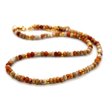 Load image into Gallery viewer, Ivory Jasper + Gold Necklace - NC-521G

