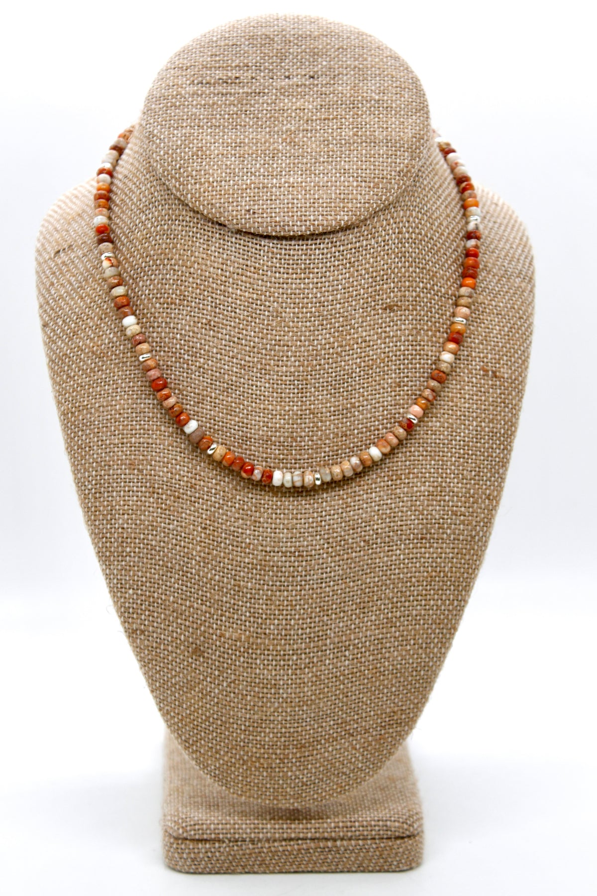 Ivory Jasper + Silver Necklace - NC-521S