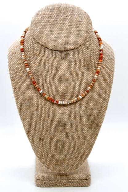 Ivory Jasper + Silver Necklace - NC-521S