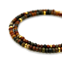 Load image into Gallery viewer, Picasso Jasper + Gold Necklace - NC-522G
