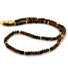 Load image into Gallery viewer, Picasso Jasper + Gold Necklace - NC-522G
