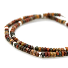 Load image into Gallery viewer, Picasso Jasper + Silver Necklace - NC-522S
