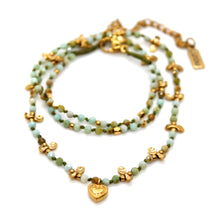 Load image into Gallery viewer, Amazonite Mini Heart Short Necklace - N2-2762A
