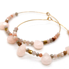 Load image into Gallery viewer, Luxury Pastel Pink Hoop Earrings - Seeds Collection- E8-032

