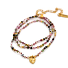 Load image into Gallery viewer, Tourmaline Mini Heart Short Necklace - N2-2762C
