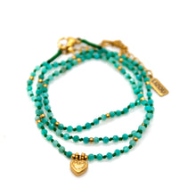 Load image into Gallery viewer, Amazonite Mini Heart Short Necklace - N2-2762D
