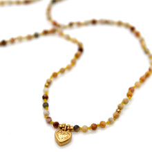 Load image into Gallery viewer, Crazy Agate Mini Heart Short Necklace - N2-2762F
