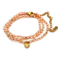 Load image into Gallery viewer, Peach Zirconium Mini Heart Short Necklace - N2-2762G

