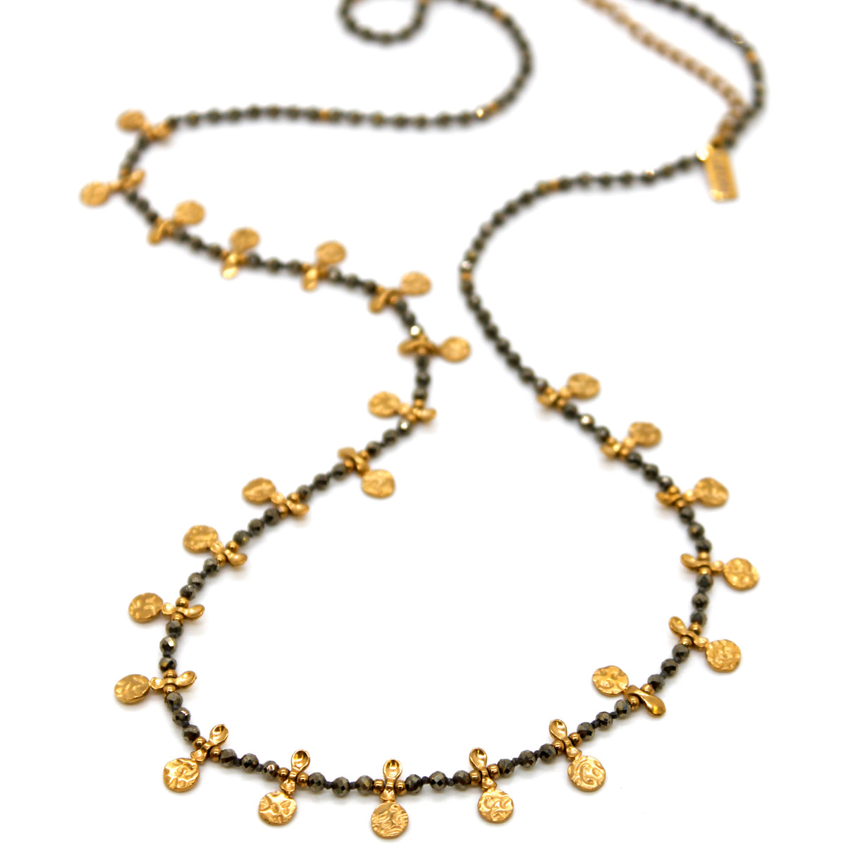 Pyrite and Mini Gold Specks Necklace - N2-2763A