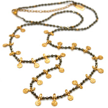 Load image into Gallery viewer, Pyrite and Mini Gold Specks Necklace - N2-2763A
