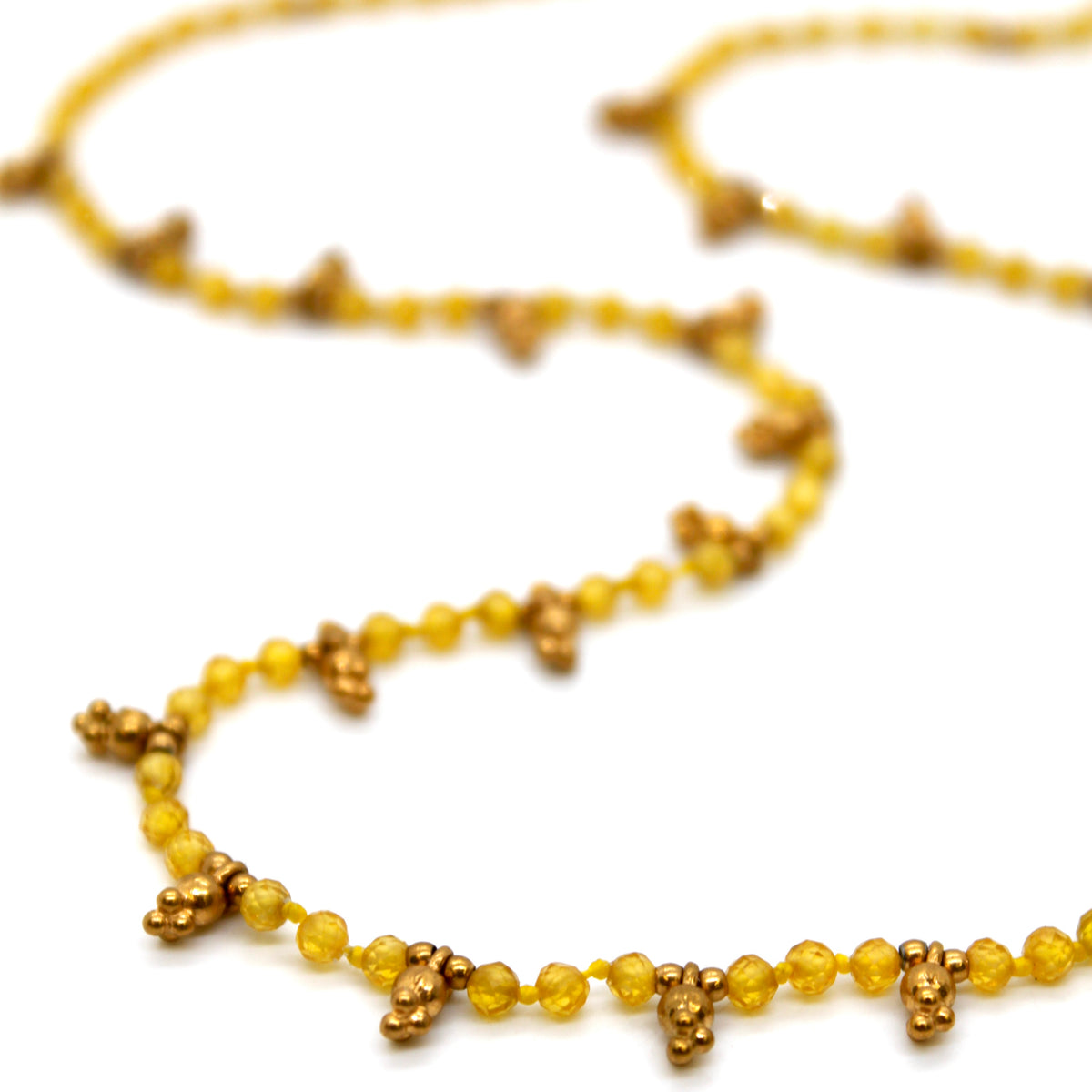 Zirconium and Mini Gold Specks Necklace - N2-2763D