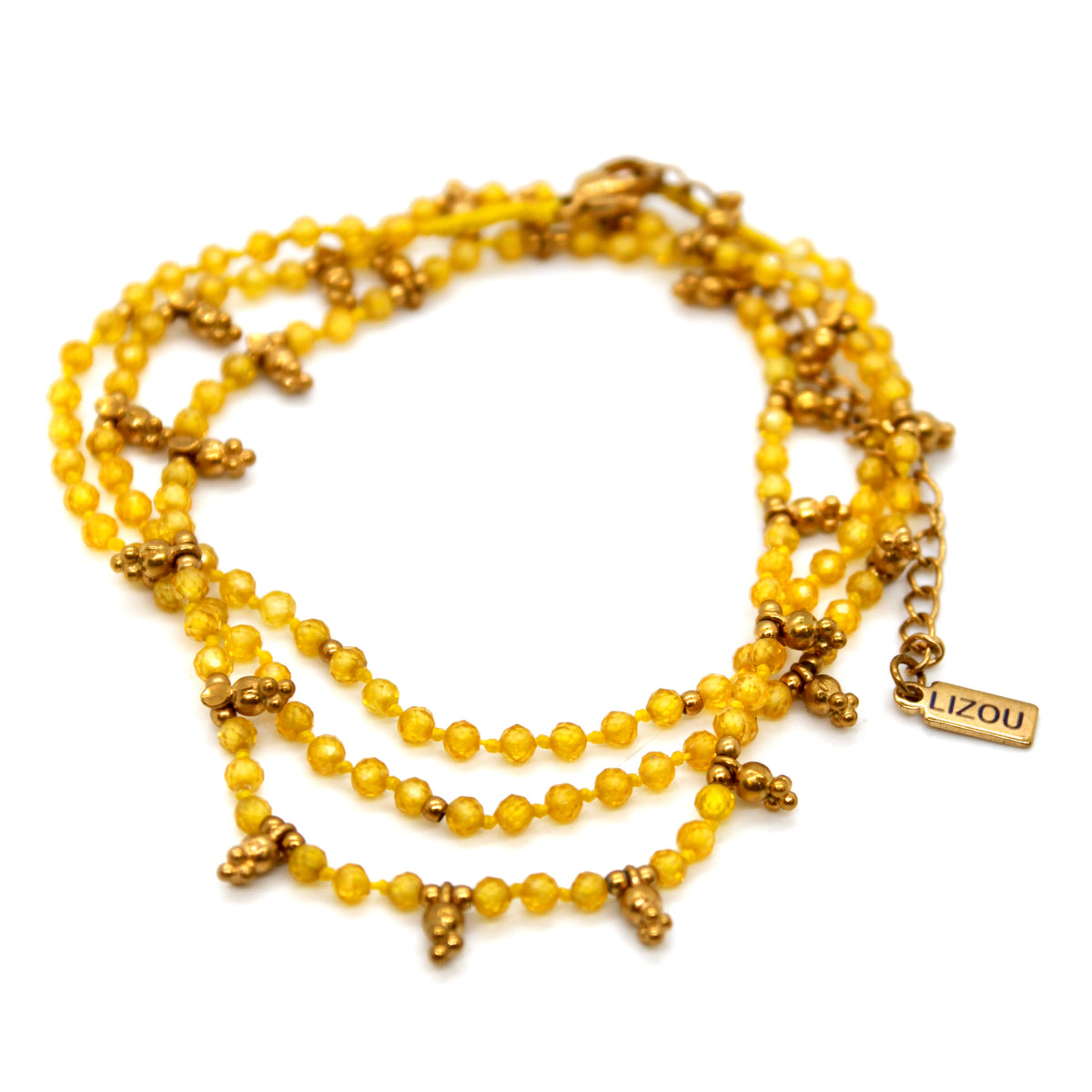 Zirconium and Mini Gold Specks Necklace - N2-2763D