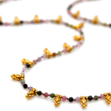 Load image into Gallery viewer, Tourmaline and Mini Gold Specks Necklace - N2-2763F
