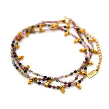 Load image into Gallery viewer, Tourmaline and Mini Gold Specks Necklace - N2-2763F
