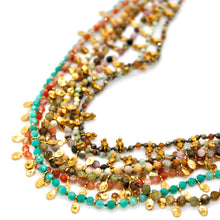 Load image into Gallery viewer, Tourmaline and Mini Gold Specks Long Necklace - N2-2764F
