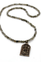 Load image into Gallery viewer, Short Stretch Necklace or Bracelet with Shiva Charm NS-LA-S -The Buddha Collection-
