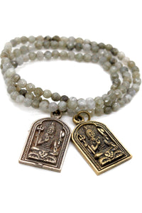 Short Stretch Necklace or Bracelet with Shiva Charm NS-LA-S -The Buddha Collection-
