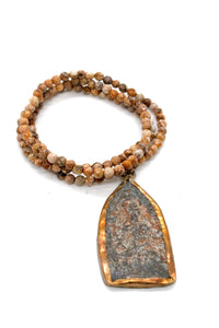 Jasper Stretch Bracelet or Necklace with Large Buddha Charm NS-JP-GBB -The Buddha Collection-