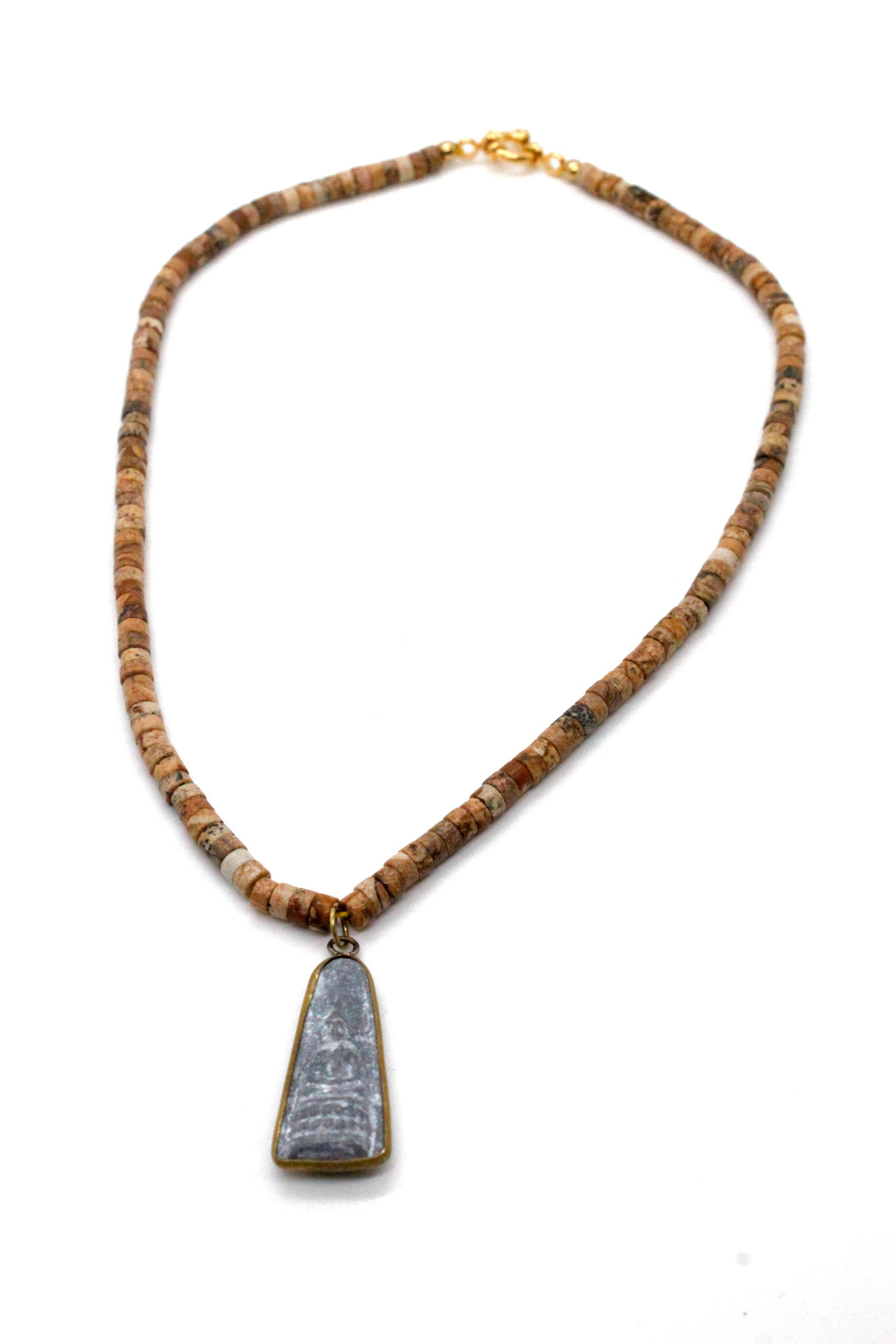 Jasper Beaded Buddha Necklace N2-JP-AWB3 -The Buddha Collection-