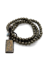 Load image into Gallery viewer, Pyrite Stretch Stack Bracelet with Antique Buddha BL-PY-308 -The Buddha Collection-
