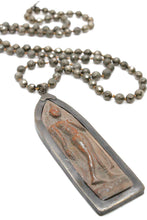 Load image into Gallery viewer, Hand Knotted Pyrite Necklace with Large Buddha Charm NL-PY-B120 -The Buddha Collection-
