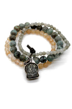 Load image into Gallery viewer, Stone Bracelet with Ganesh Charm BL-4005-3G1 -The Buddha Collection-
