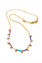 Load image into Gallery viewer, Seed Bead Necklace with Gold Droplets -Seeds Collection- N8-019
