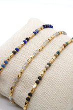 Load image into Gallery viewer, Mini Delicate Gold Plate Beads with Semi Precious Stone -Seeds Collection- B8-012
