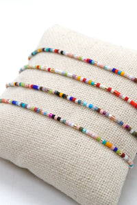 Mini Rainbow Miyuki Seed Bead Single Adjustable Bracelet -Seeds Collection- B8-013