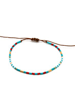 Load image into Gallery viewer, Miyuki Seed Bead Single Bracelet Turquoise and White -Seeds Collection- B8-017
