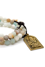 Load image into Gallery viewer, Amazonite Stretch Bracelet with Shiva Charm BL-AZ-G -The Buddha Collection-
