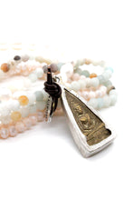 Load image into Gallery viewer, Amazonite and Pearl Mix Bracelet with Two Tone Buddha Charm BL-Surf-B -The Buddha Collection-
