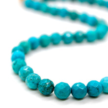 Load image into Gallery viewer, Faceted Large Turquoise Bead Necklace - N7-007
