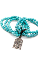 Load image into Gallery viewer, Turquoise Stack Bracelet with Shiva Charm
