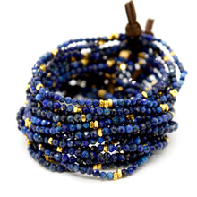 Load image into Gallery viewer, Luxury Mini Faceted Lapis Lazuli Stone Bracelet - BC-601
