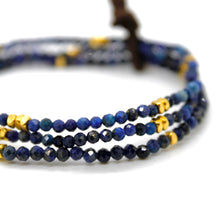 Load image into Gallery viewer, Luxury Mini Faceted Lapis Lazuli Stone Bracelet - BC-601
