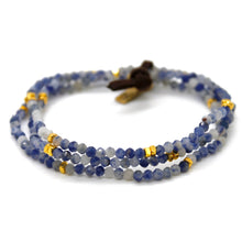 Load image into Gallery viewer, Luxury Mini Faceted Sodalite Stone Bracelet - BC-602
